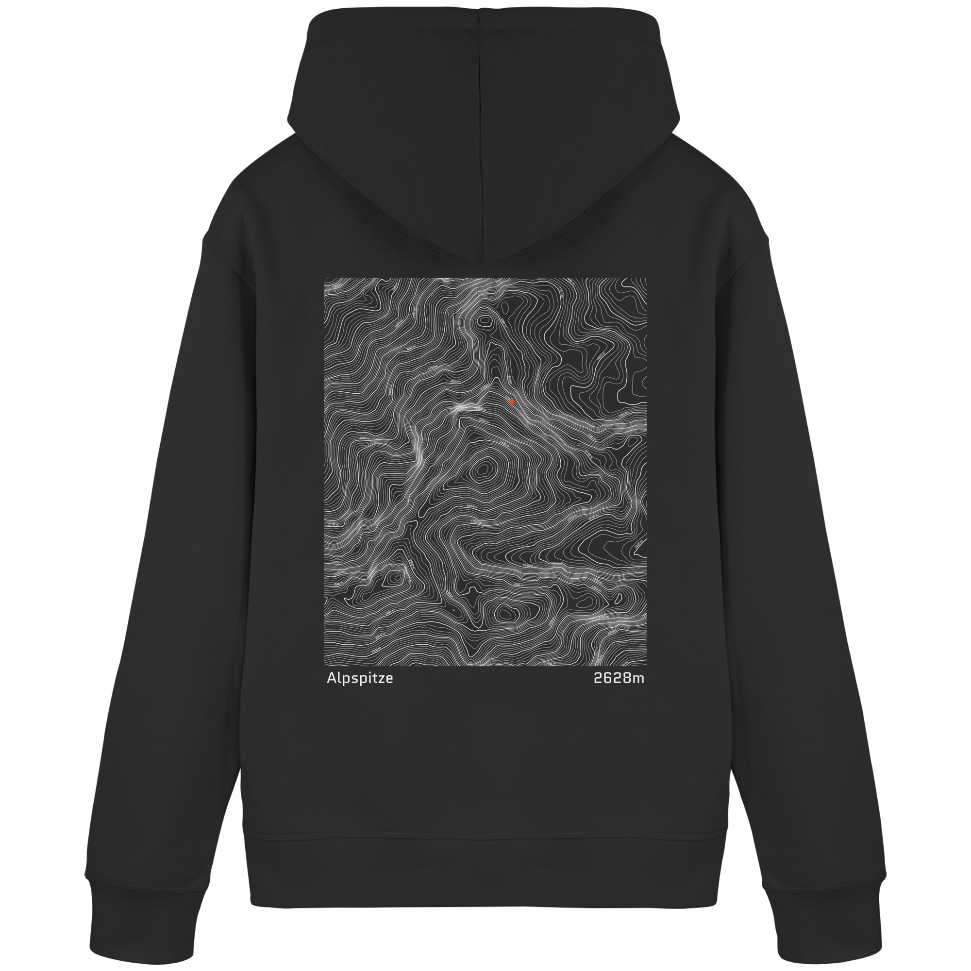 Alpspitze Höhenlinien Hoodie (Unisex)