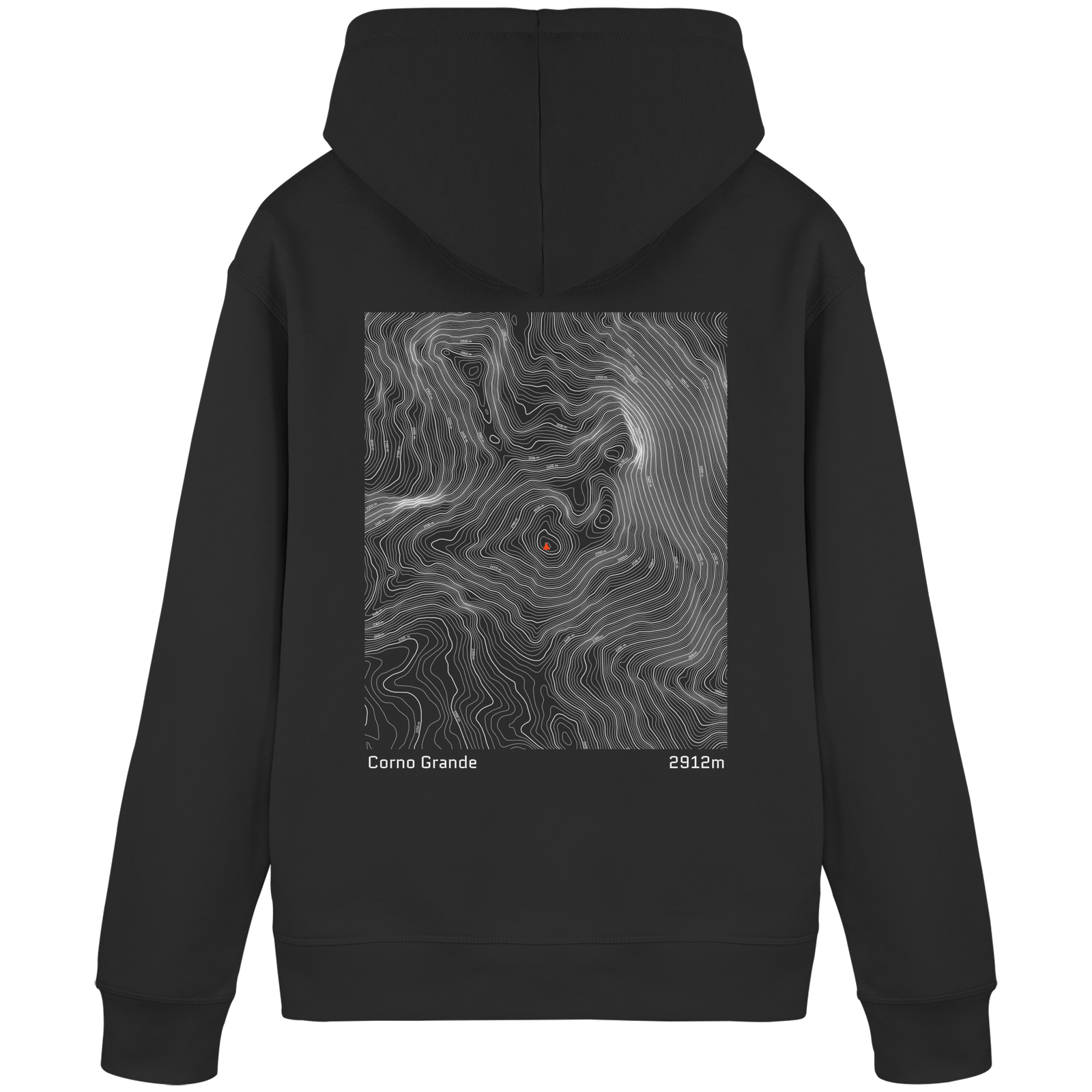 Corno Grande Höhenlinien Hoodie (Unisex)