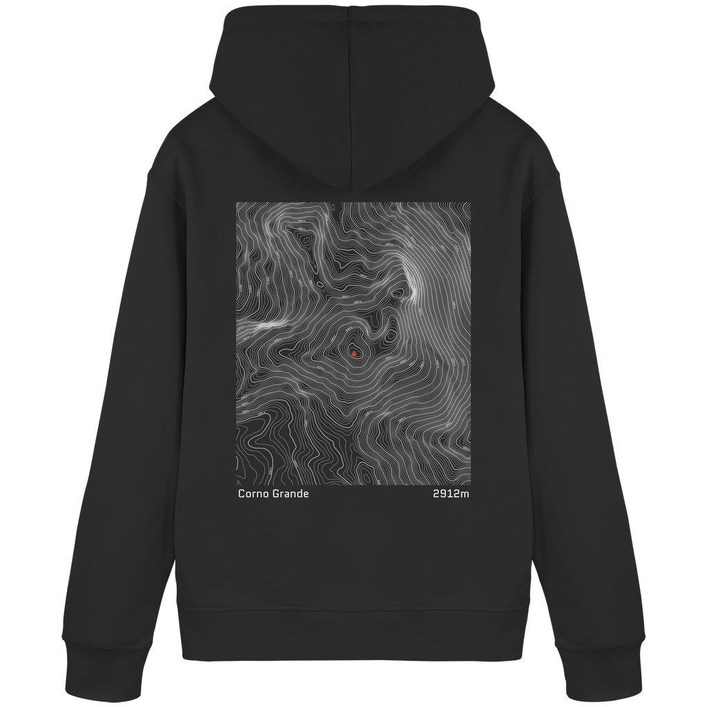 Corno Grande Höhenlinien Hoodie (Unisex)