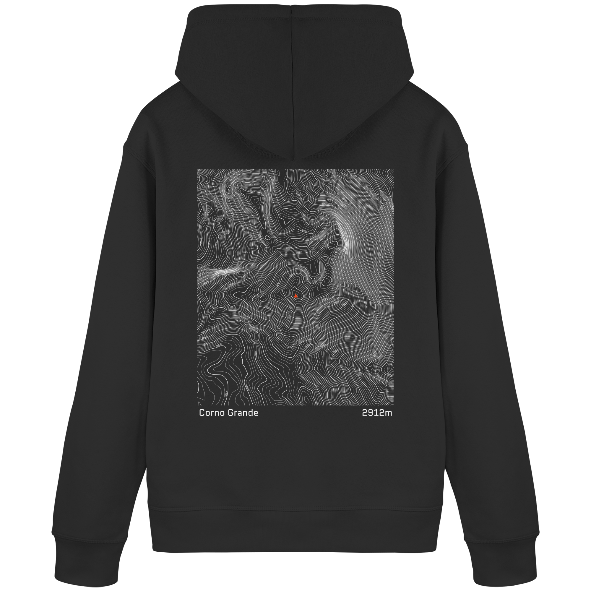 Corno Grande Höhenlinien Hoodie (Unisex)