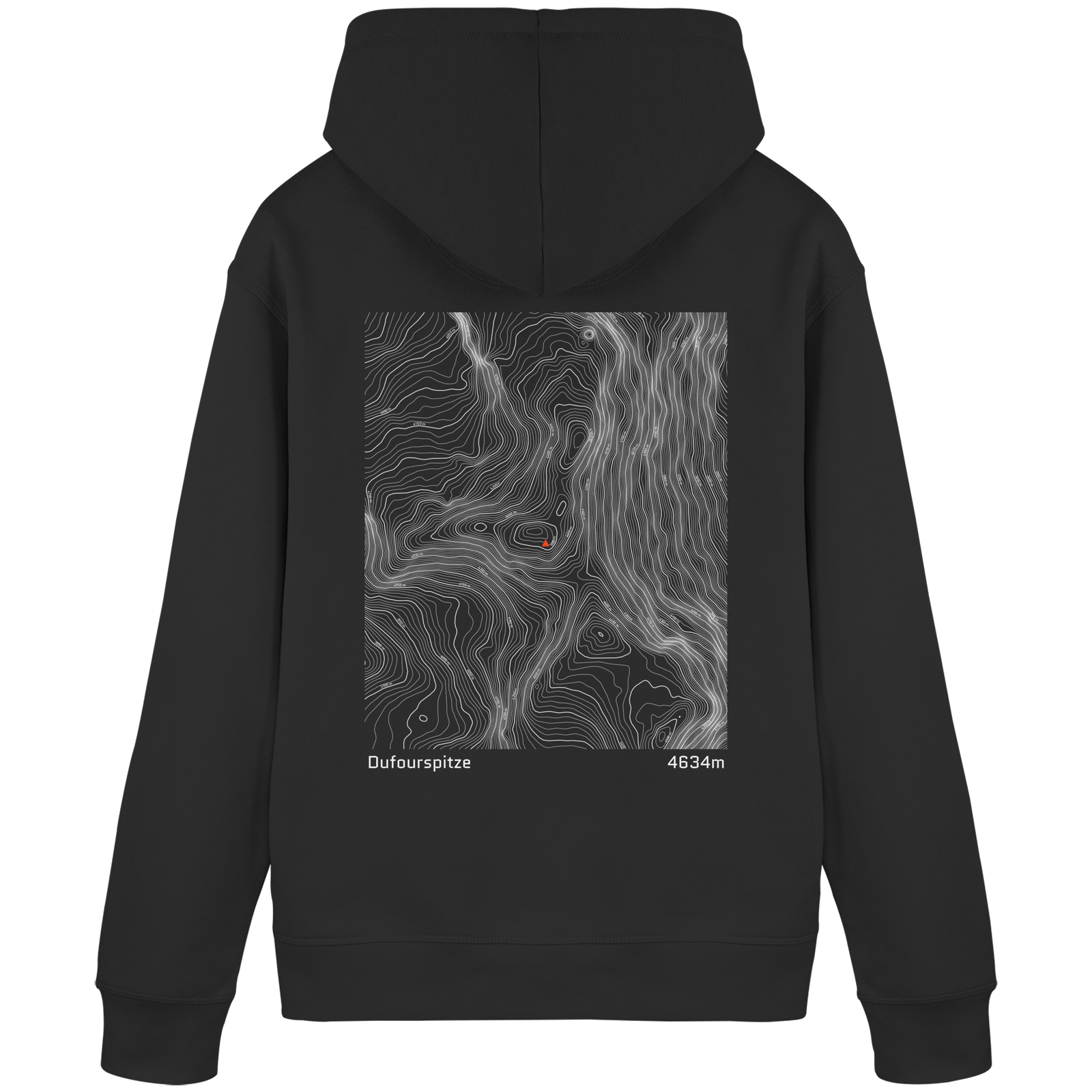 Dufourspitze Höhenlinien Hoodie (Unisex)