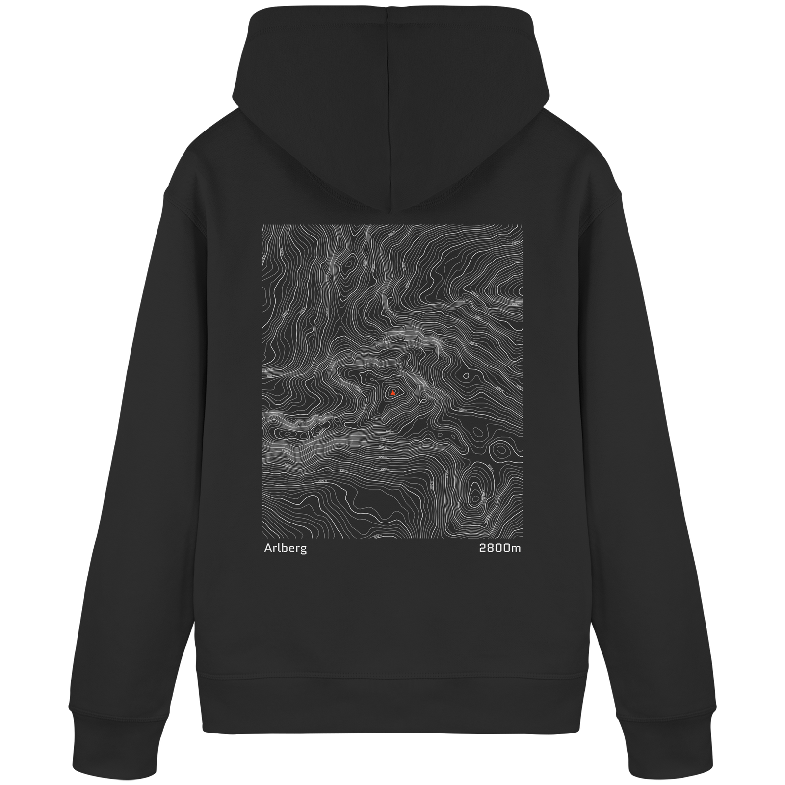 Arlberg Höhenlinien Hoodie (Unisex)