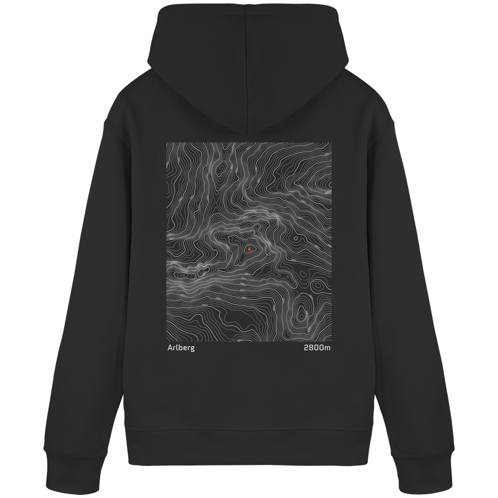 Arlberg Höhenlinien Hoodie (Unisex)