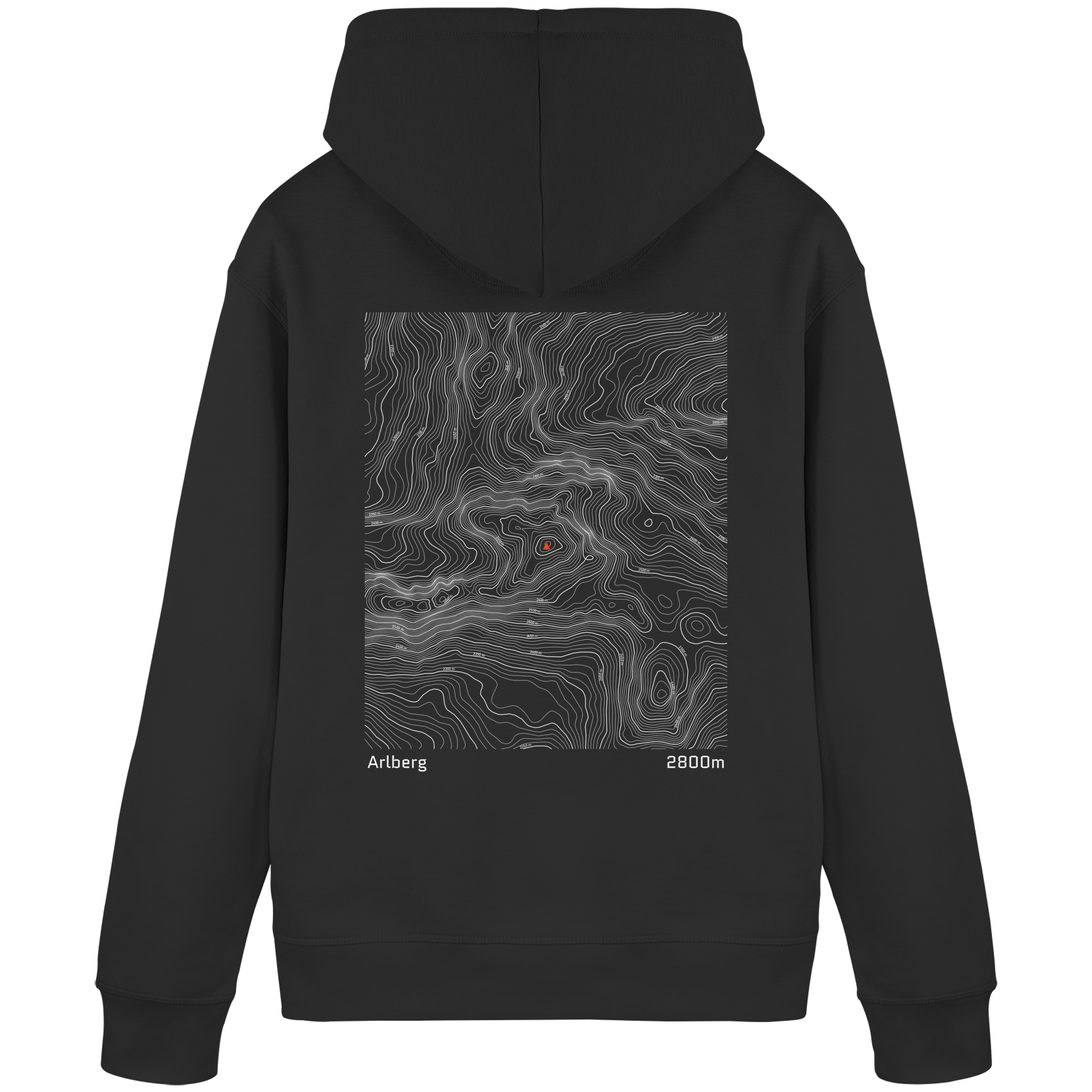 Arlberg Höhenlinien Hoodie (Unisex)