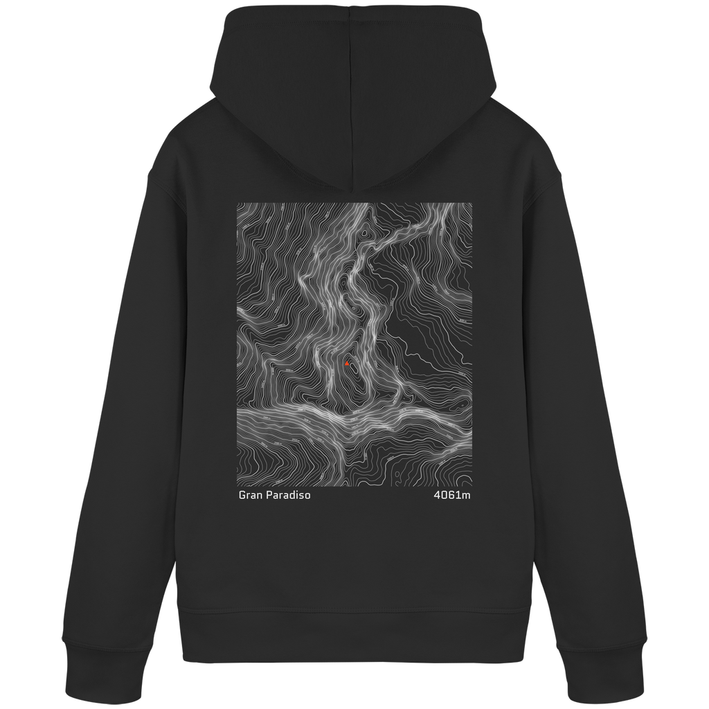 Gran Paradiso Höhenlinien Hoodie (Unisex)