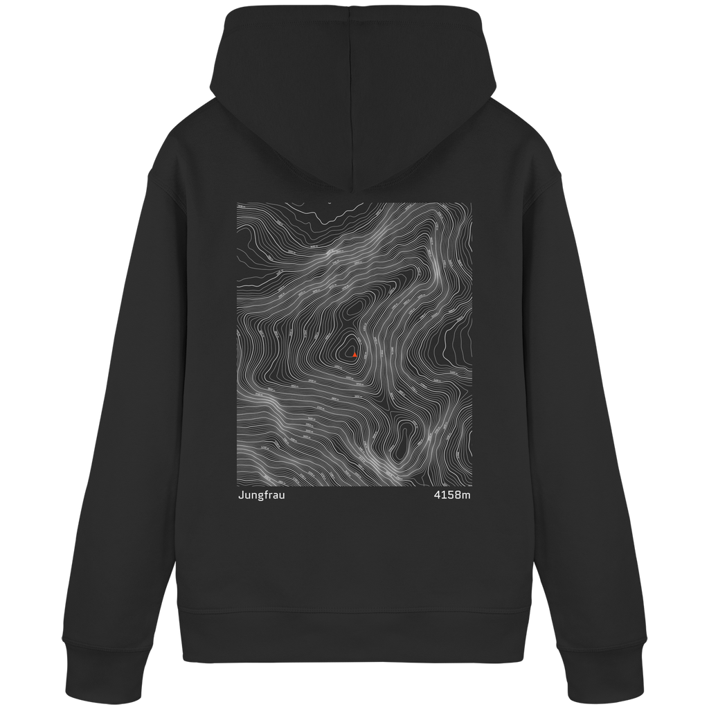 Jungfrau Höhenlinien Hoodie (Unisex)