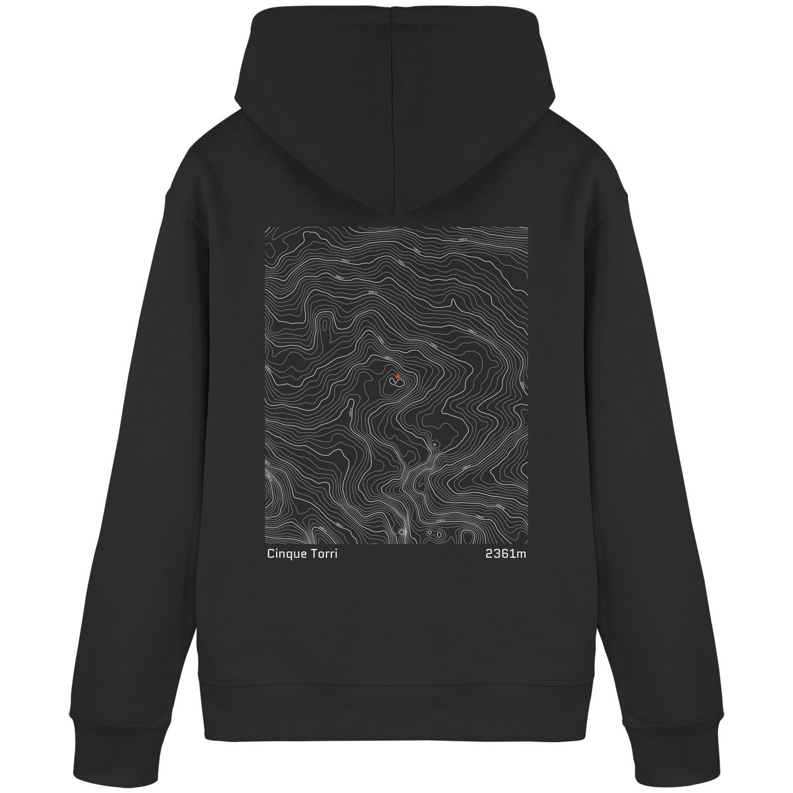 Cinque Torri Höhenlinien Hoodie (Unisex)