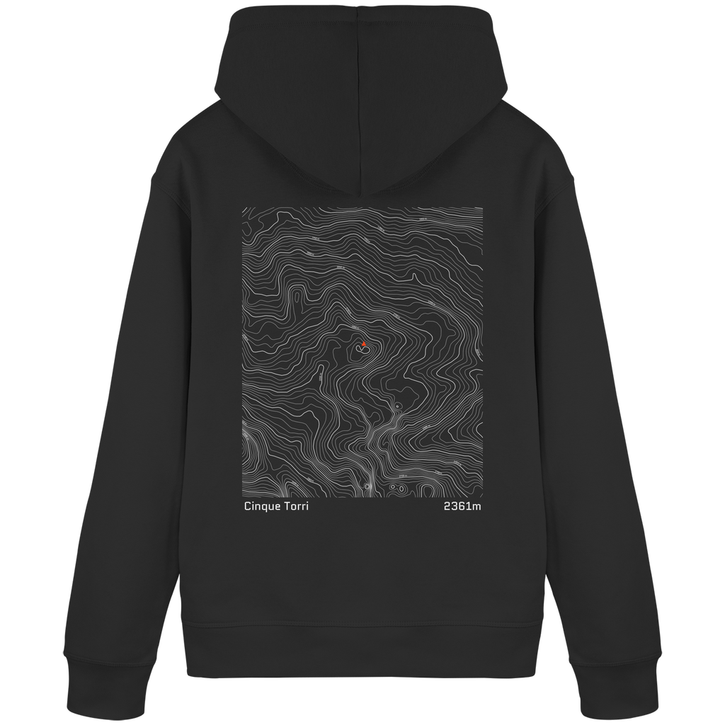 Cinque Torri Höhenlinien Hoodie (Unisex)