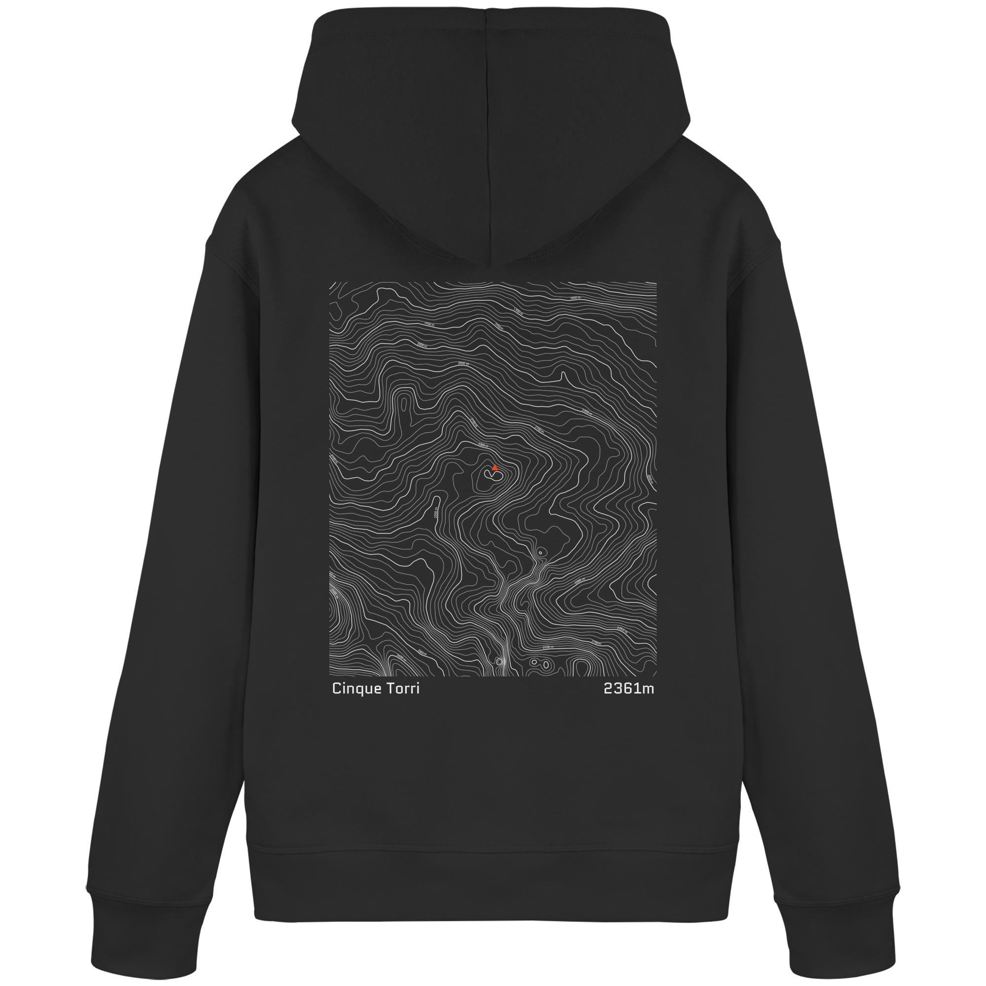 Cinque Torri Höhenlinien Hoodie (Unisex)