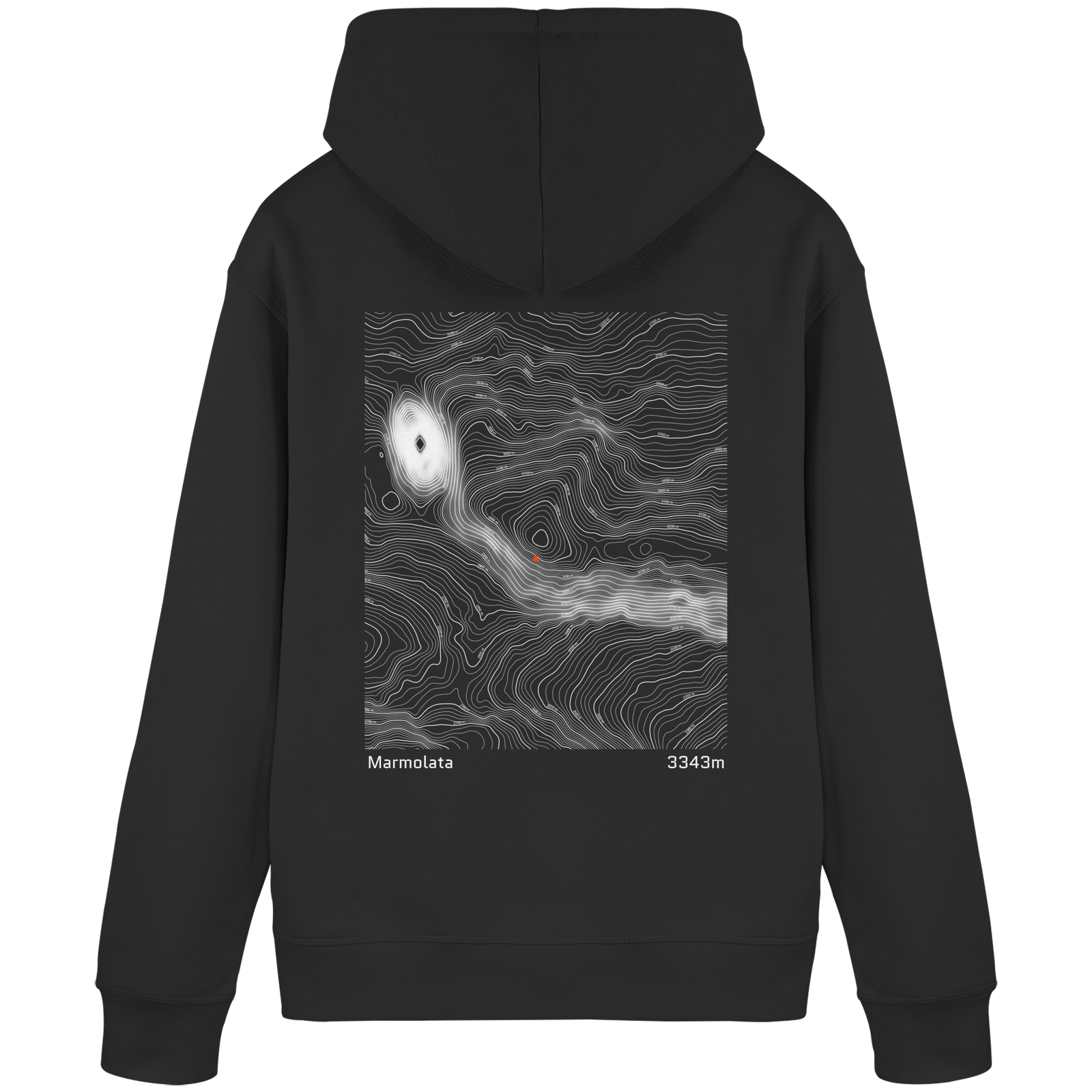 Marmolata Höhenlinien Hoodie (Unisex)