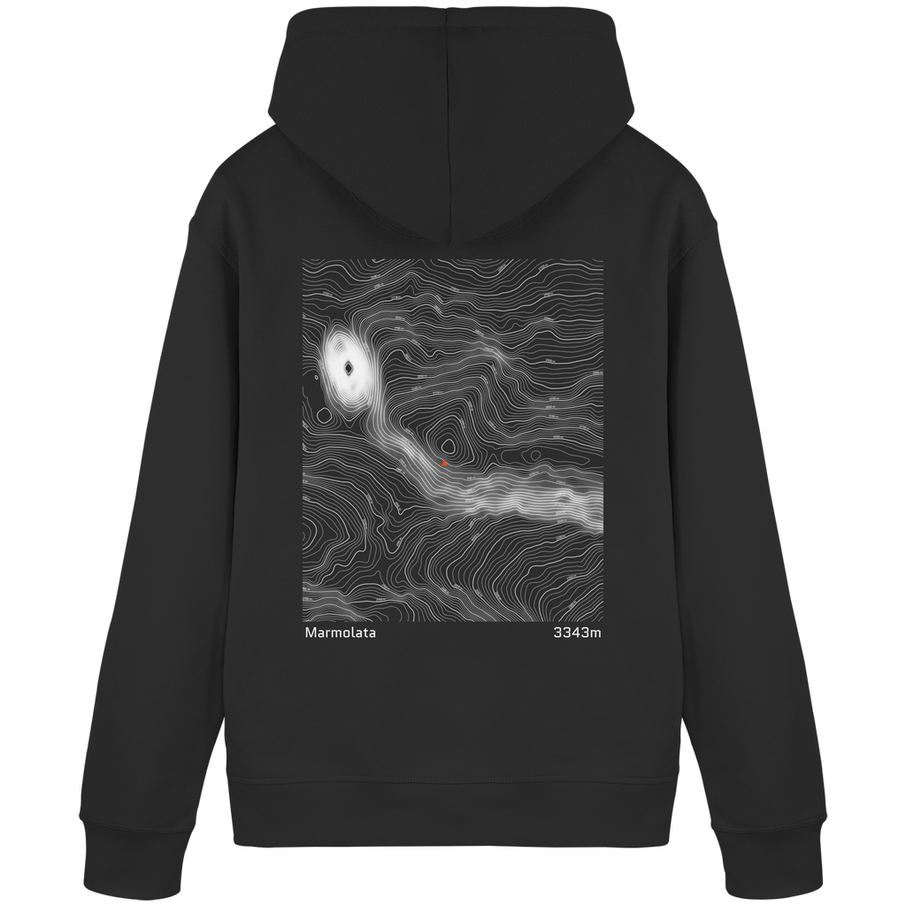 Marmolata Höhenlinien Hoodie (Unisex)