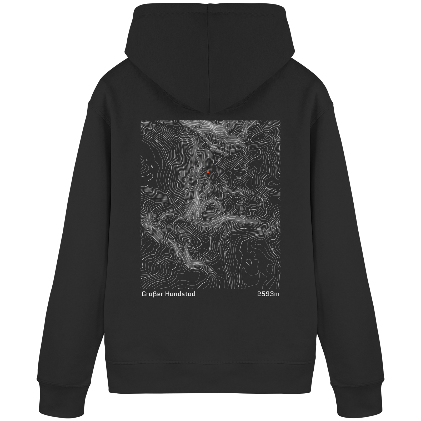 Großer Hundstod Höhenlinien Hoodie (Unisex)