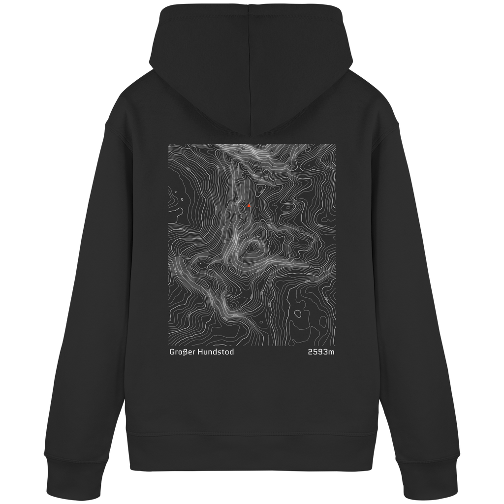 Großer Hundstod Höhenlinien Hoodie (Unisex)