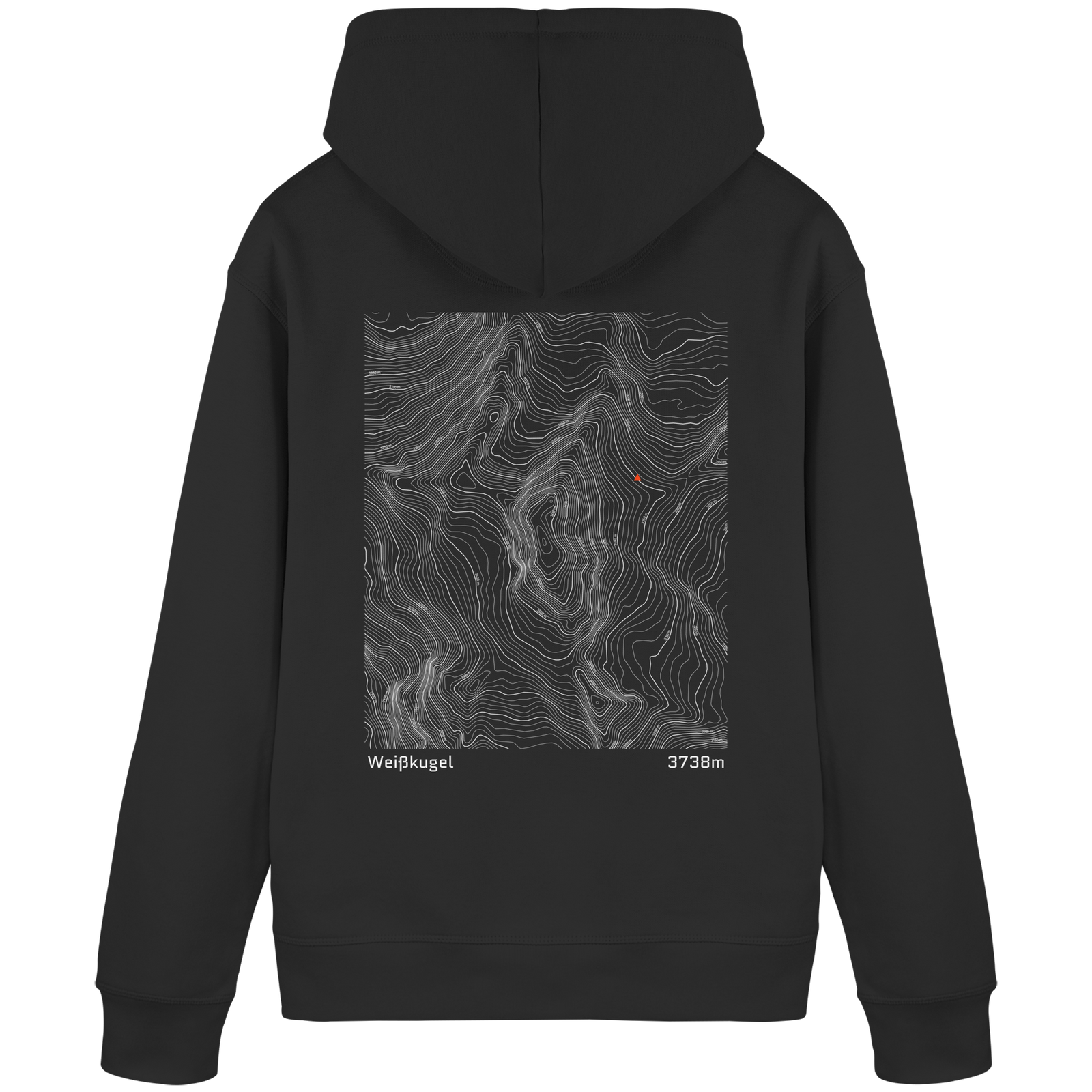 Weißkugel Höhenlinien Hoodie (Unisex)