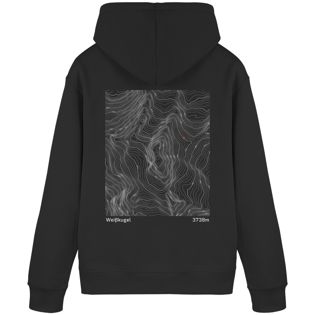 Weißkugel Höhenlinien Hoodie (Unisex)