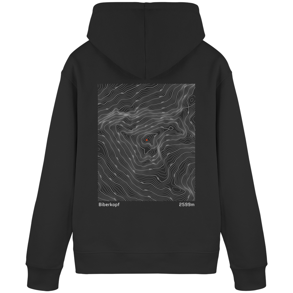 Biberkopf Höhenlinien Hoodie (Unisex)