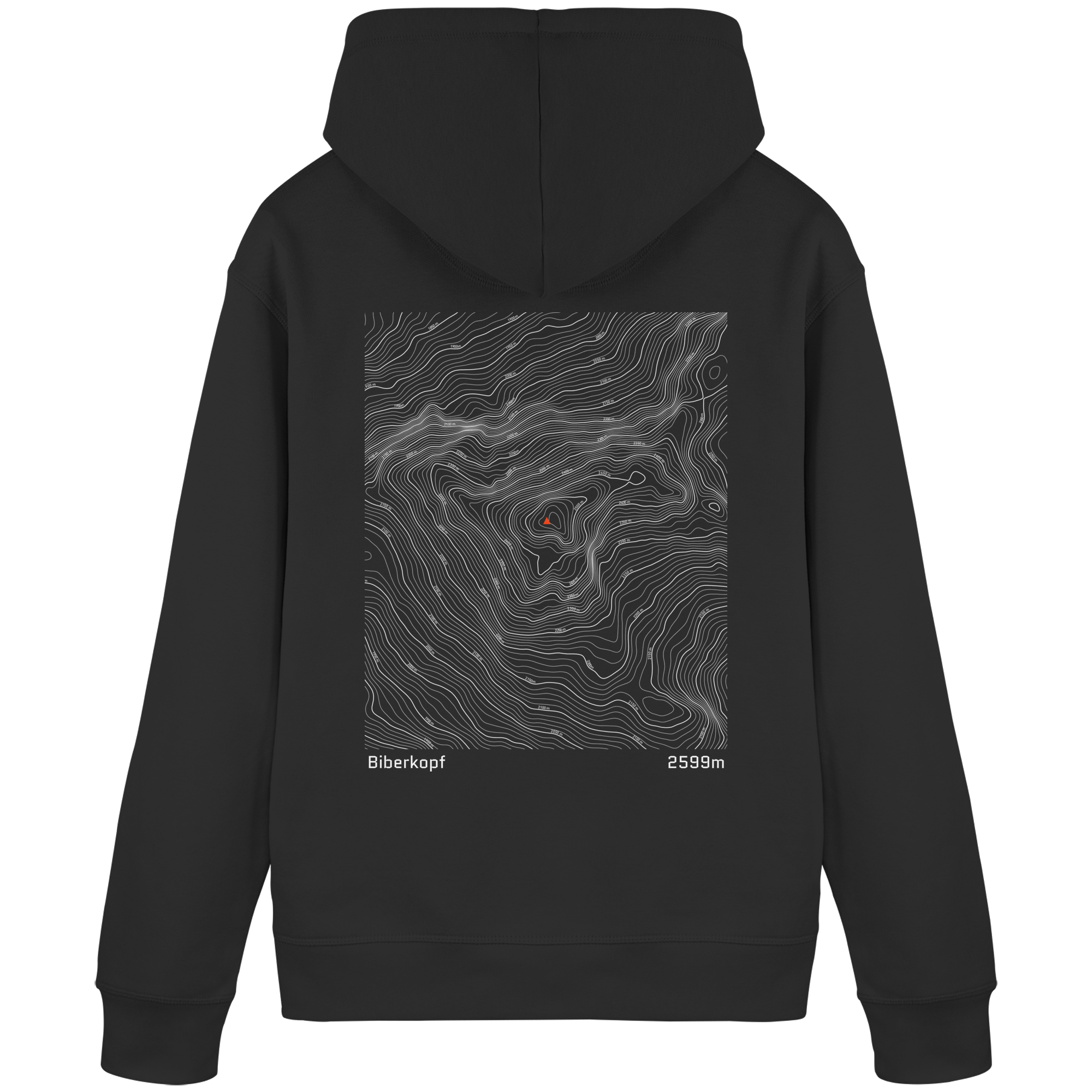 Biberkopf Höhenlinien Hoodie (Unisex)