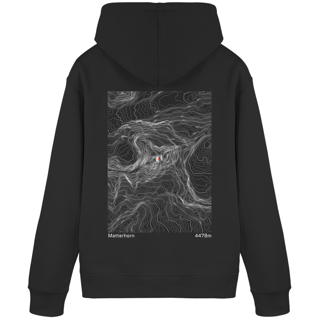 Matterhorn Höhenlinien Hoodie (Unisex)
