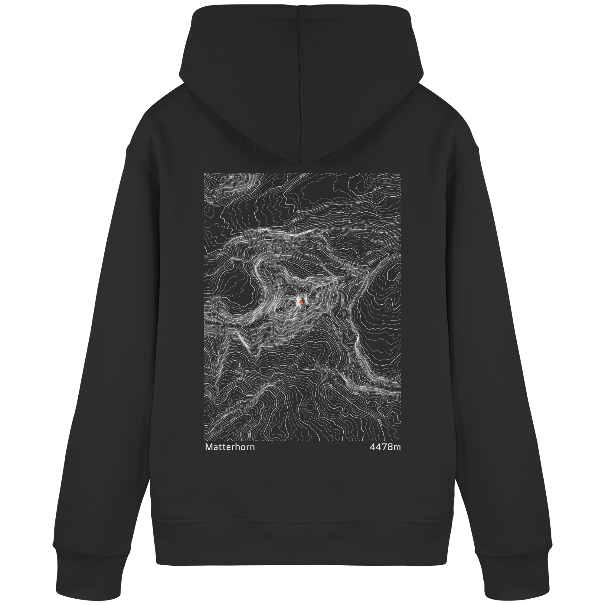 Matterhorn Höhenlinien Hoodie (Unisex)