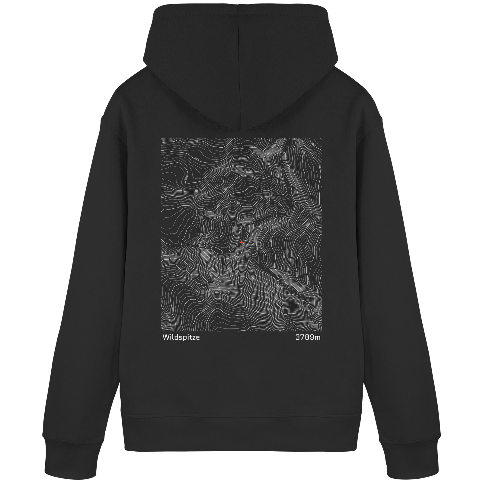 Wildspitze Höhenlinien Hoodie (Unisex)