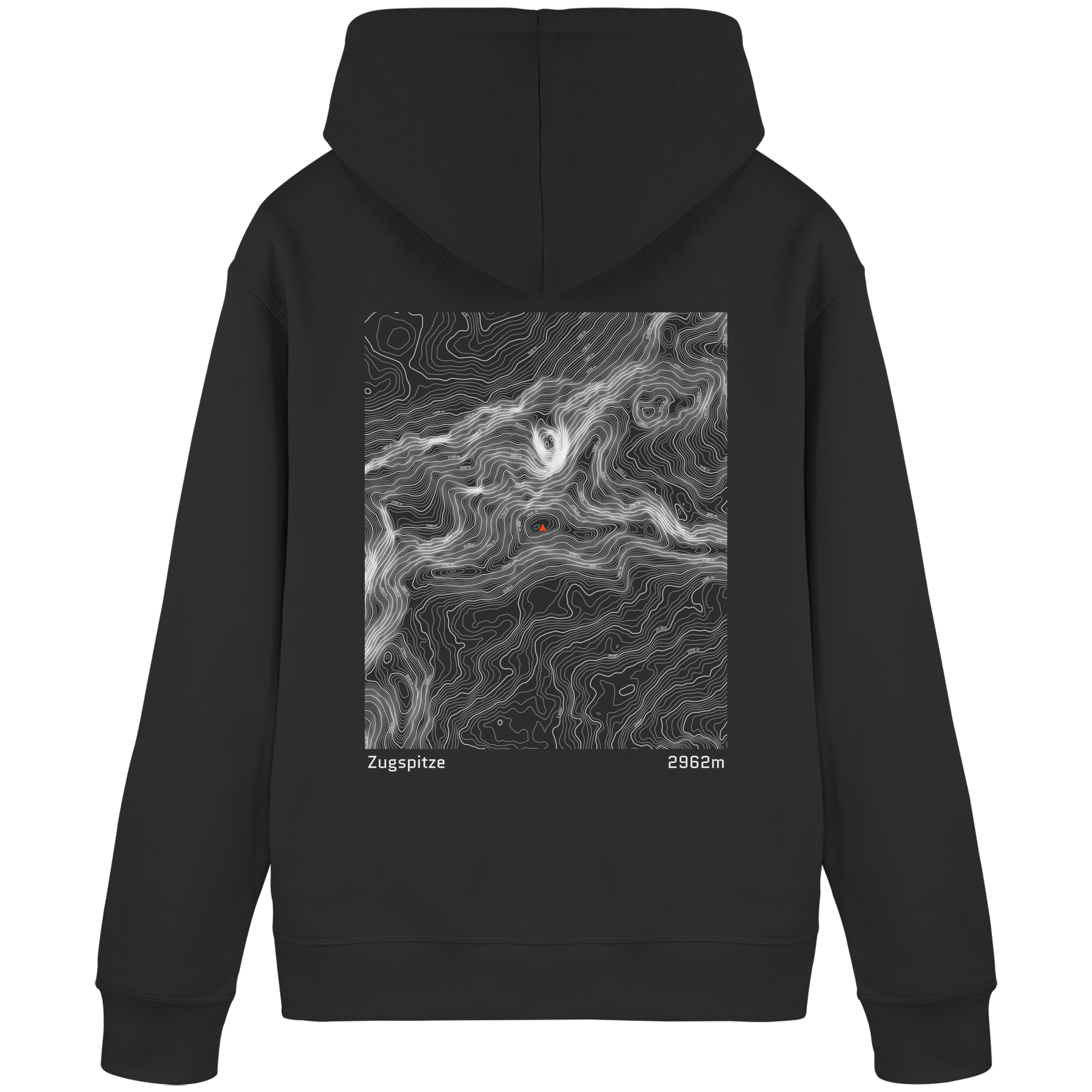 Zugspitze Höhenlinien Hoodie (Unisex)