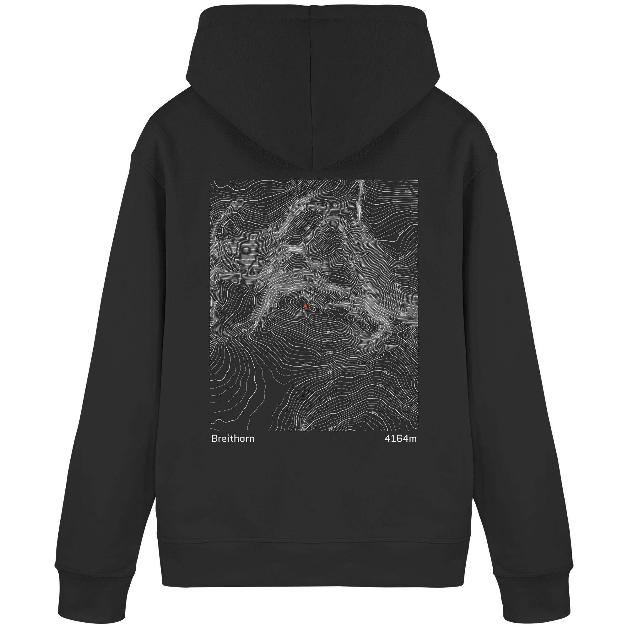 Breithorn Höhenlinien Hoodie (Unisex)