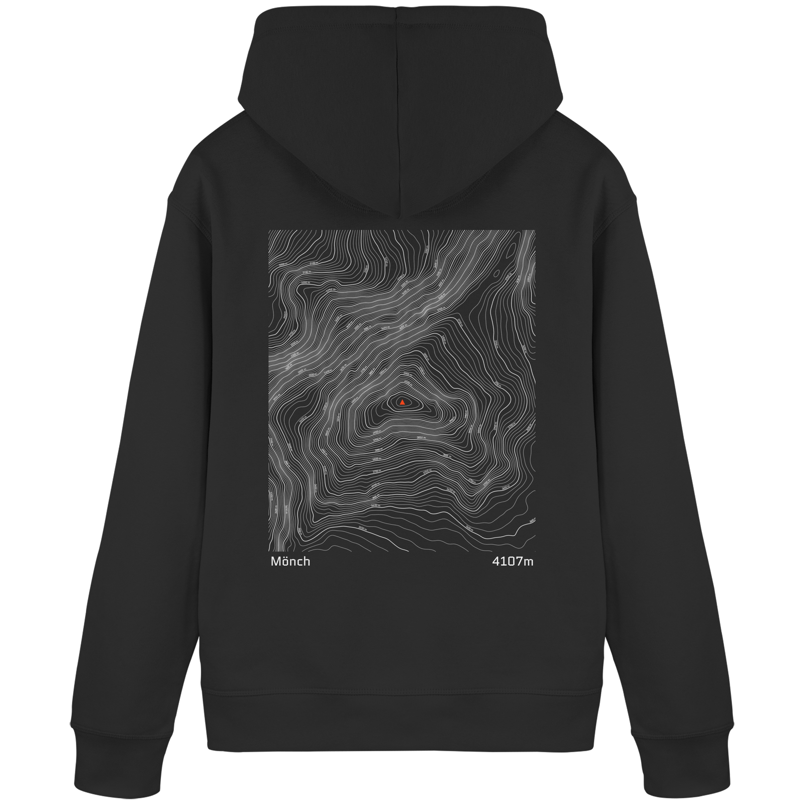 Mönch Höhenlinien Hoodie (Unisex)