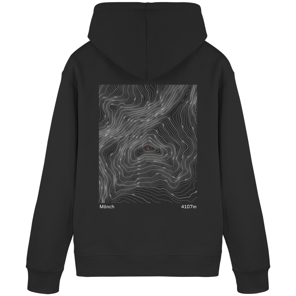 Mönch Höhenlinien Hoodie (Unisex)