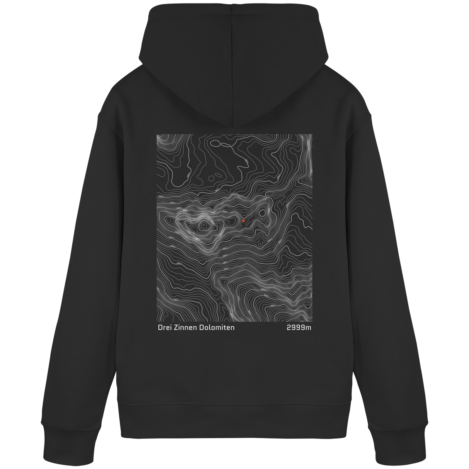 Drei Zinnen Höhenlinien Hoodie (Unisex)