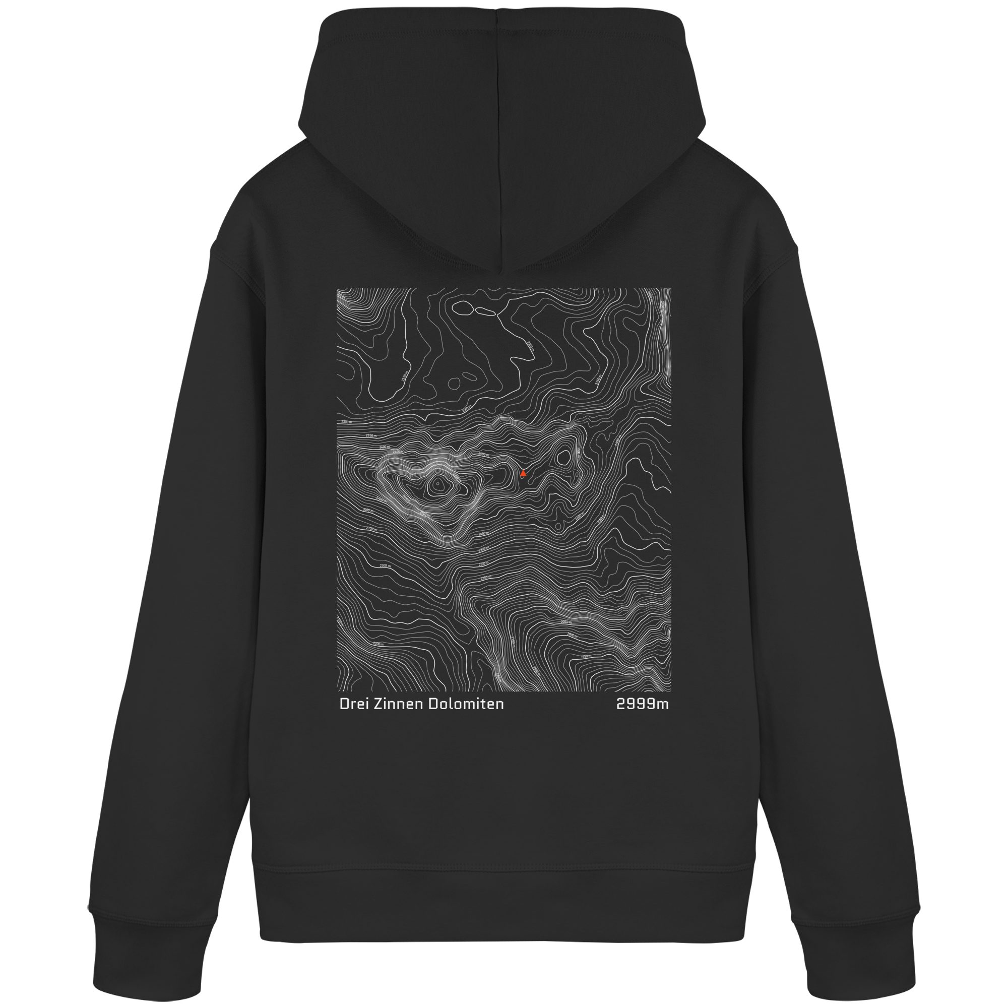 Drei Zinnen Höhenlinien Hoodie (Unisex)