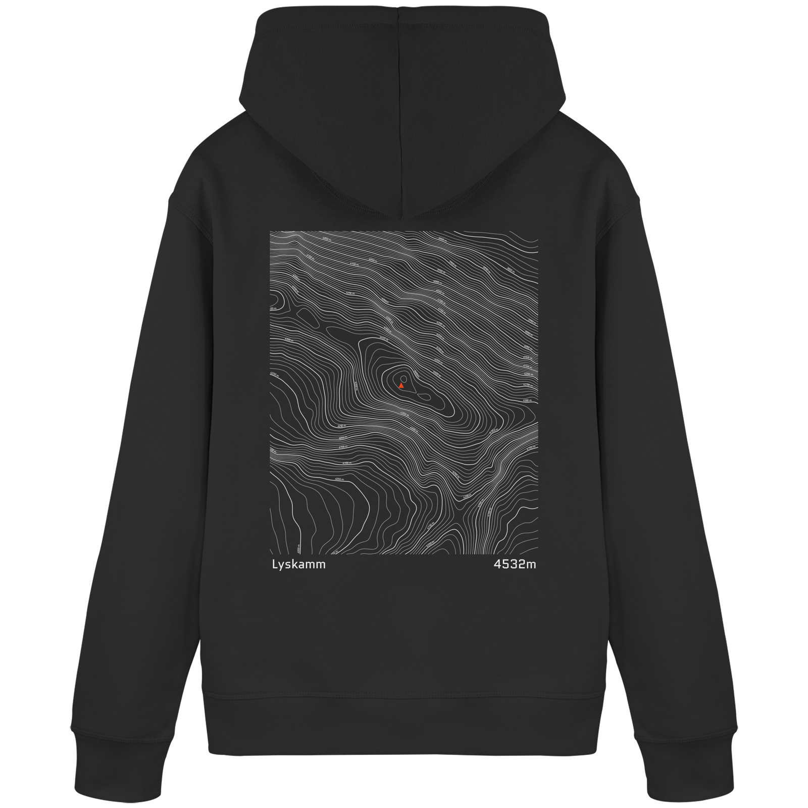 Lyskamm Höhenlinien Hoodie (Unisex)