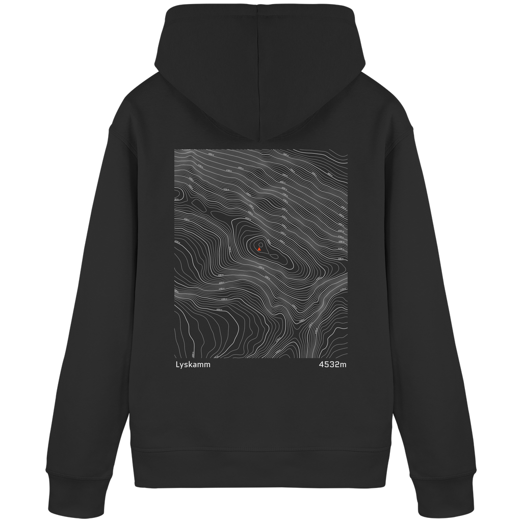 Lyskamm Höhenlinien Hoodie (Unisex)