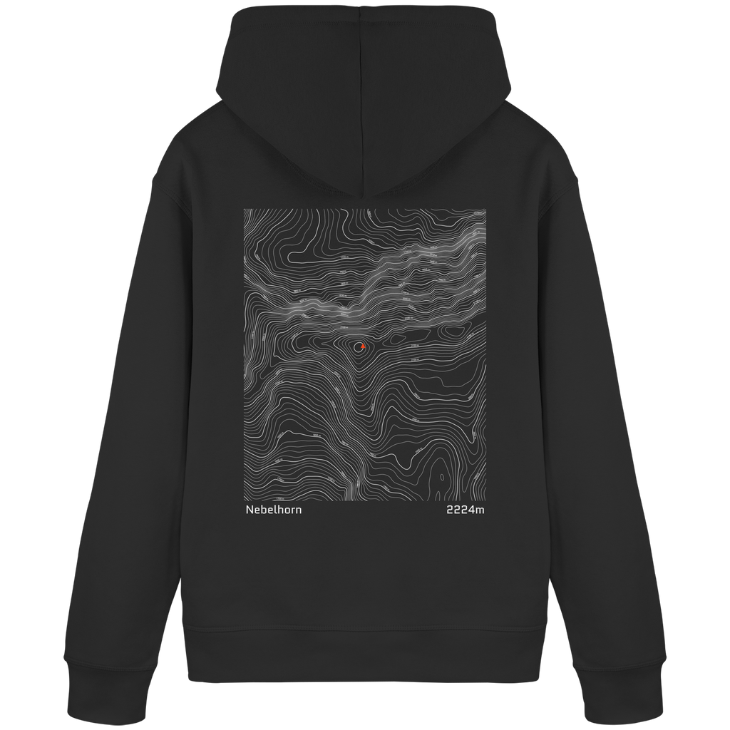 Nebelhorn Höhenlinien Hoodie (Unisex)