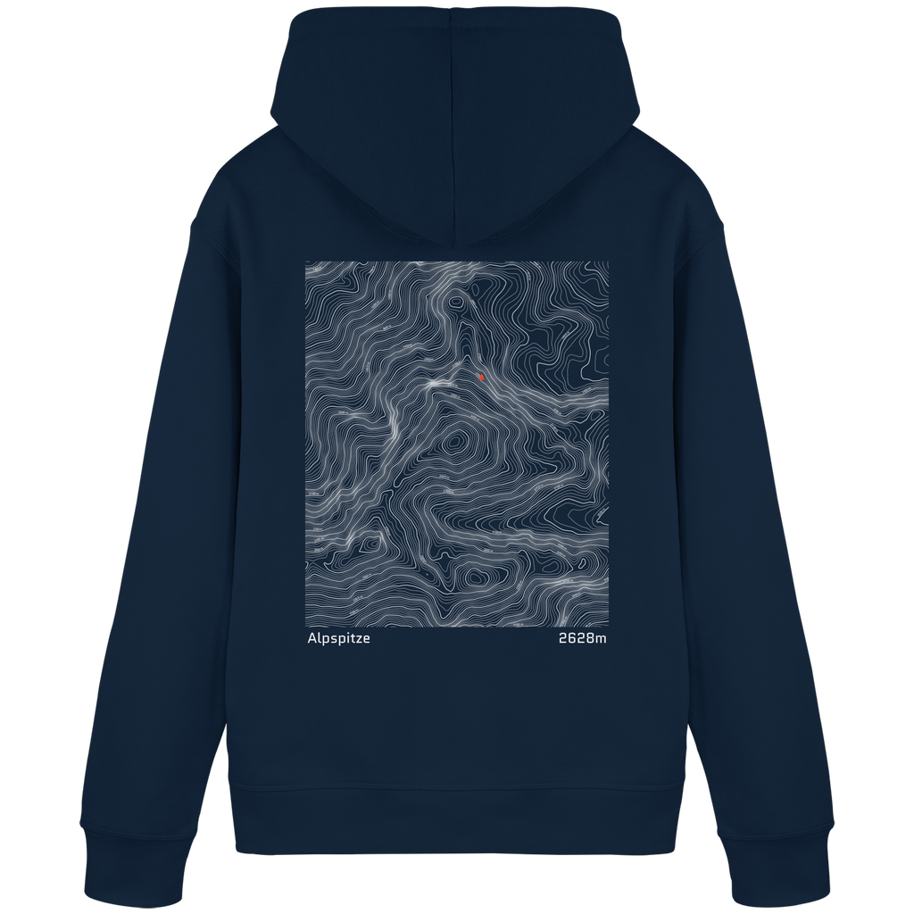 Alpspitze Höhenlinien Hoodie (Unisex)