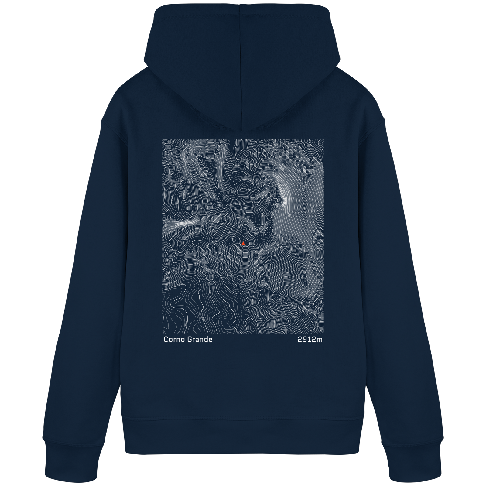Corno Grande Höhenlinien Hoodie (Unisex)
