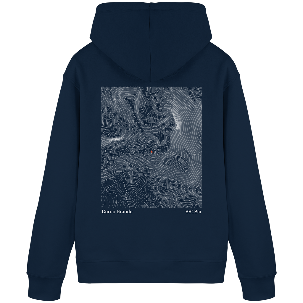 Corno Grande Höhenlinien Hoodie (Unisex)
