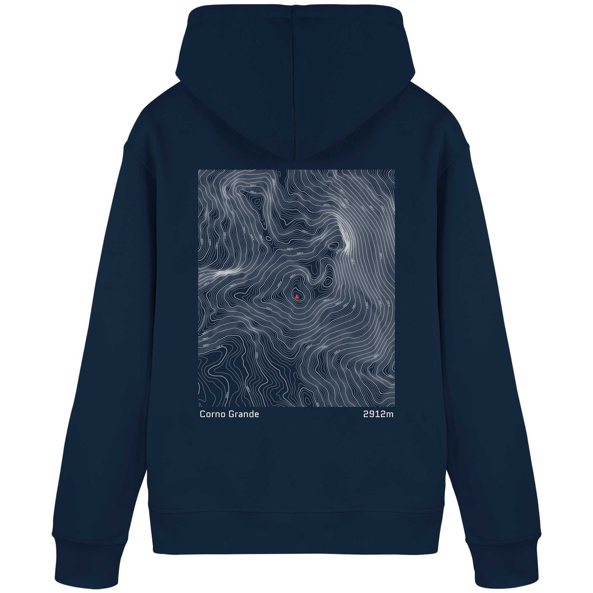 Corno Grande Höhenlinien Hoodie (Unisex)