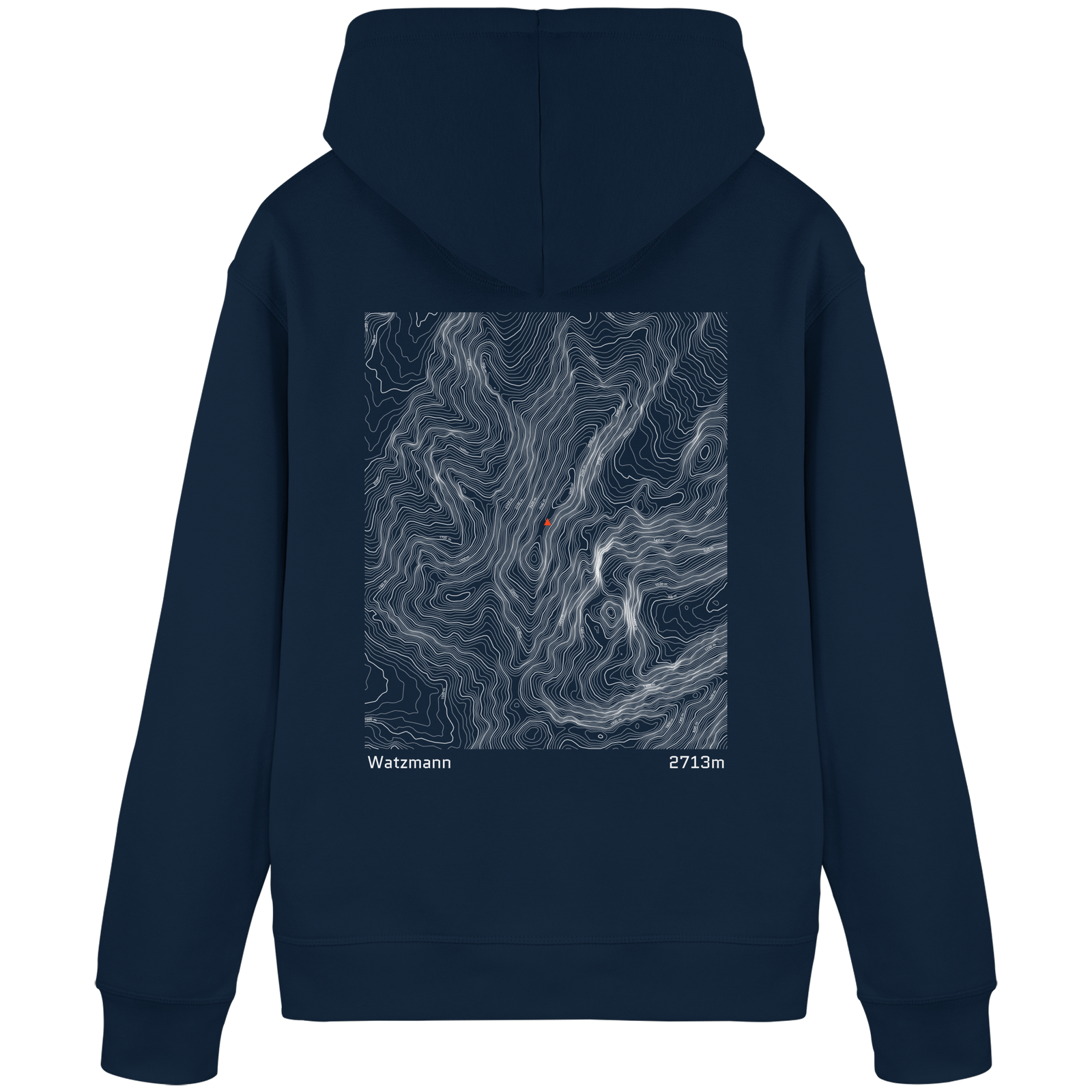 Watzmann Höhenlinien Hoodie (Unisex)