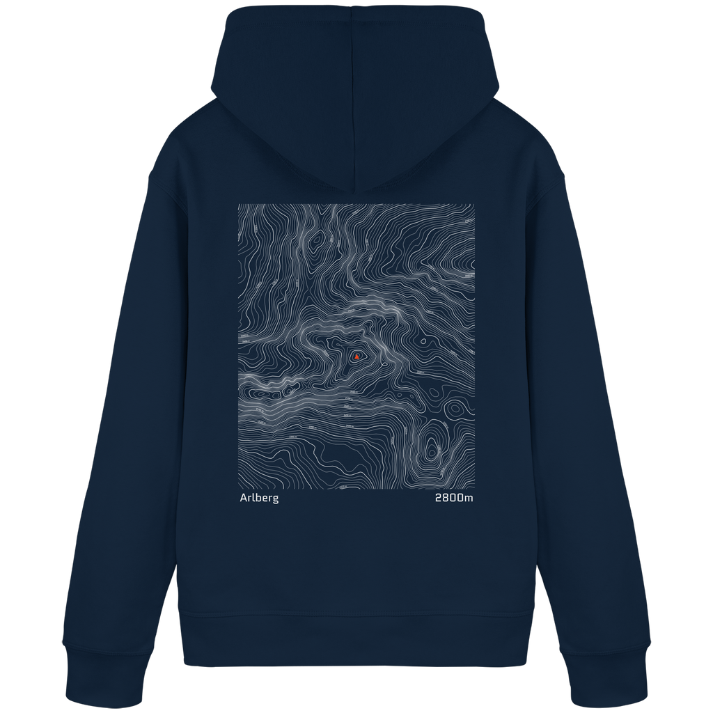 Arlberg Höhenlinien Hoodie (Unisex)