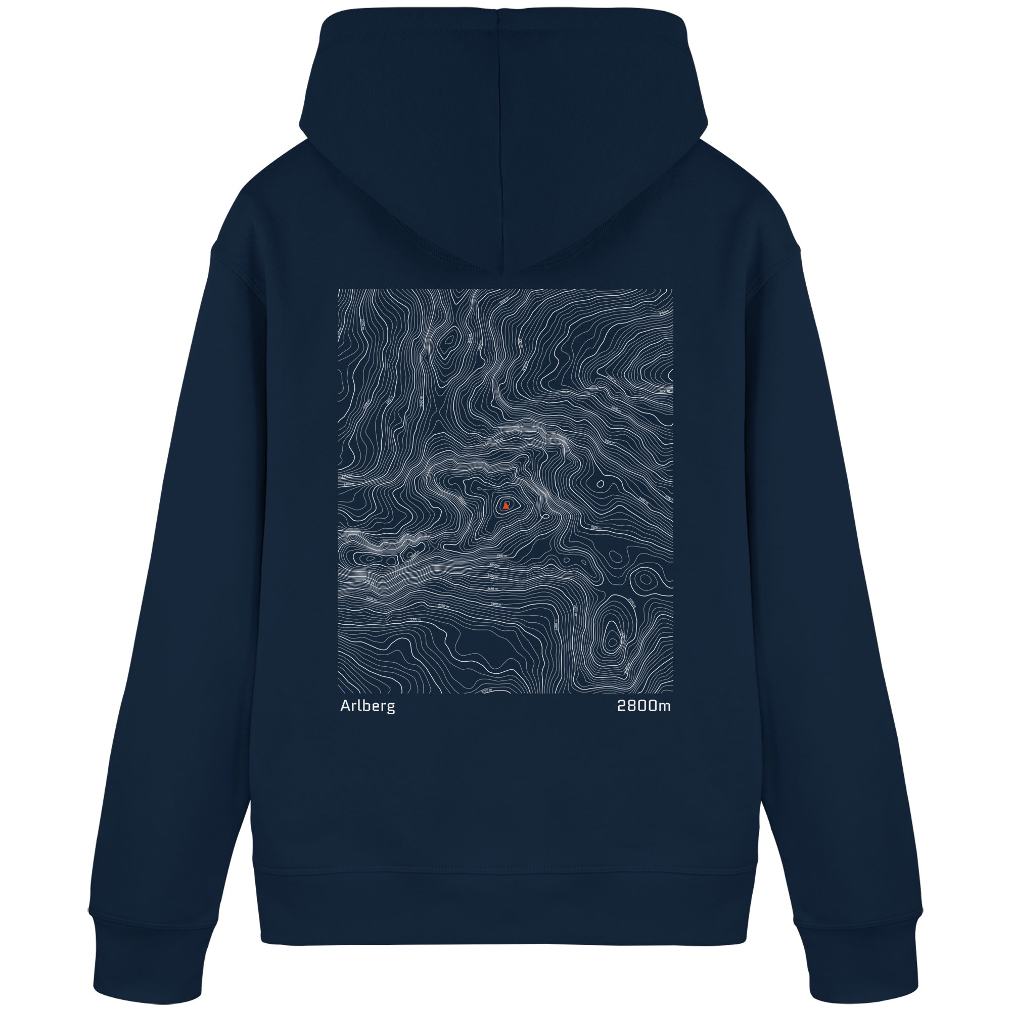 Arlberg Höhenlinien Hoodie (Unisex)