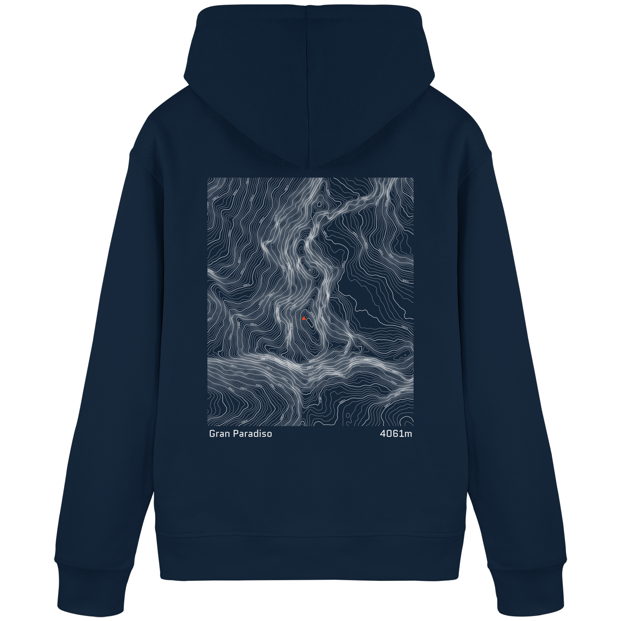 Gran Paradiso Höhenlinien Hoodie (Unisex)