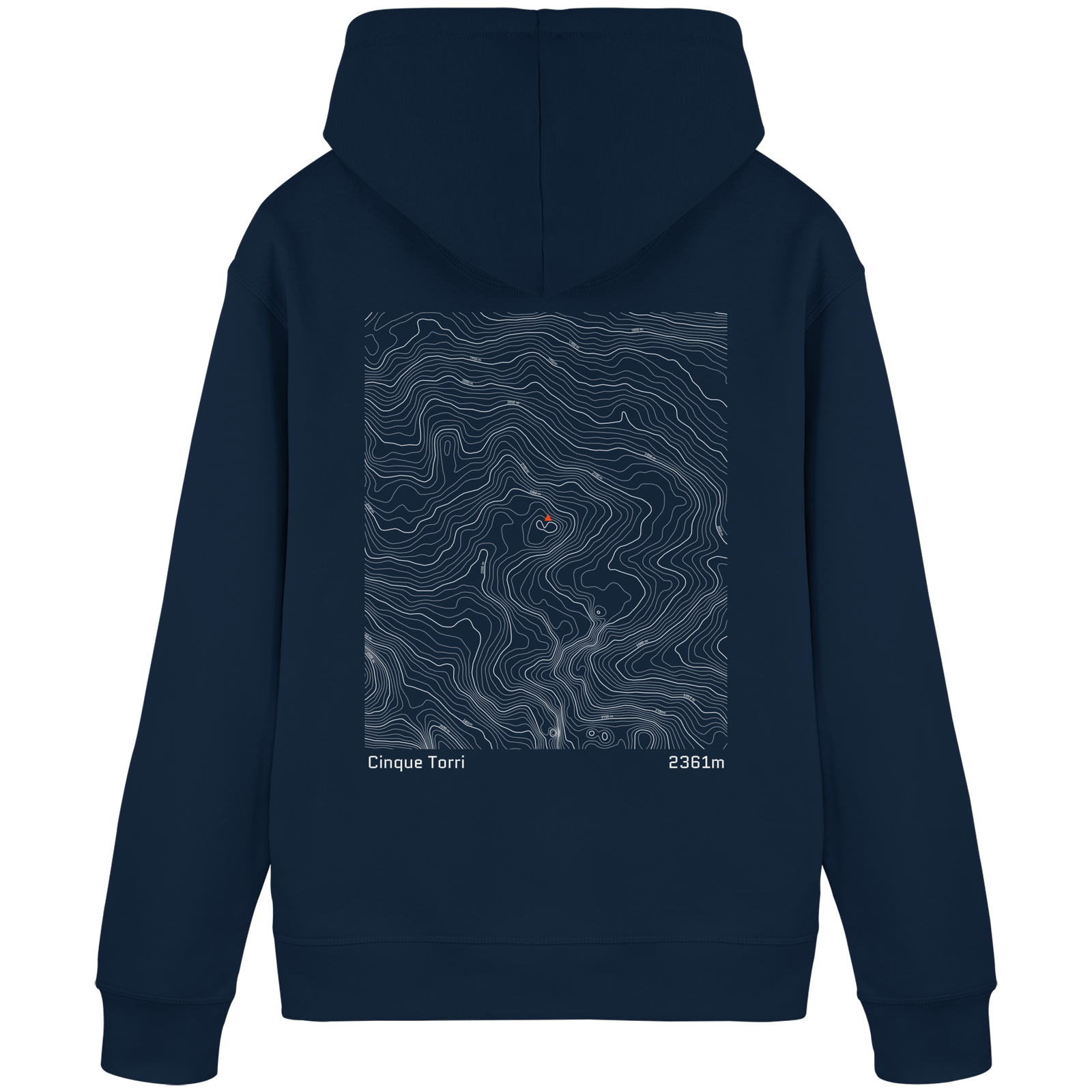 Cinque Torri Höhenlinien Hoodie (Unisex)