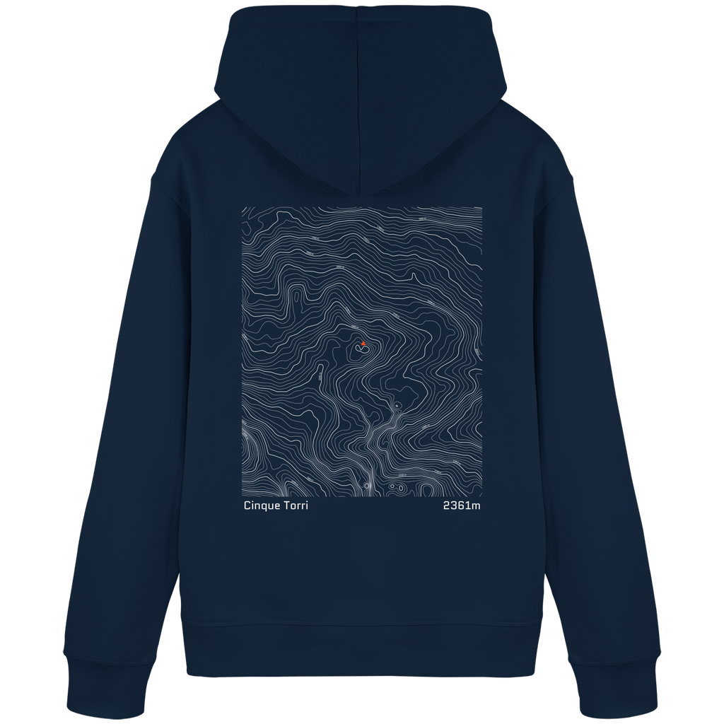 Cinque Torri Höhenlinien Hoodie (Unisex)