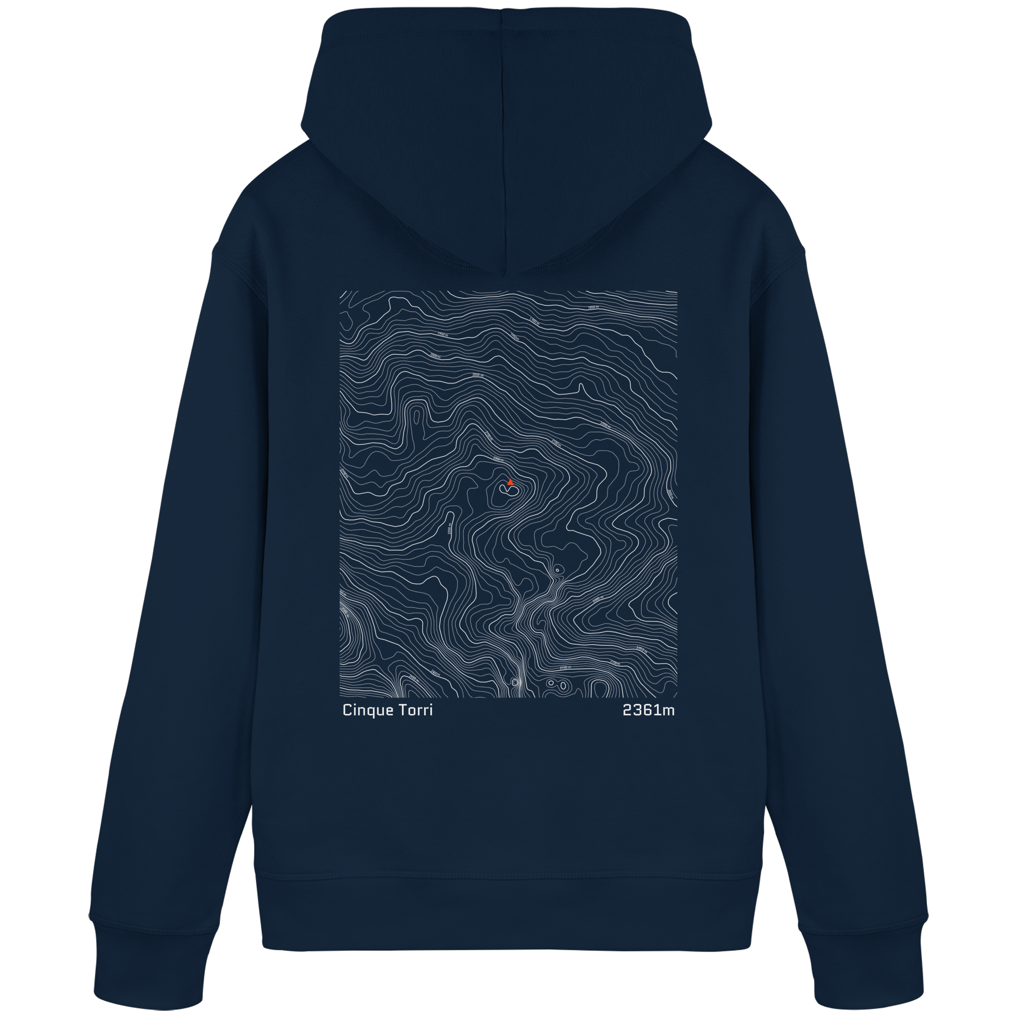 Cinque Torri Höhenlinien Hoodie (Unisex)