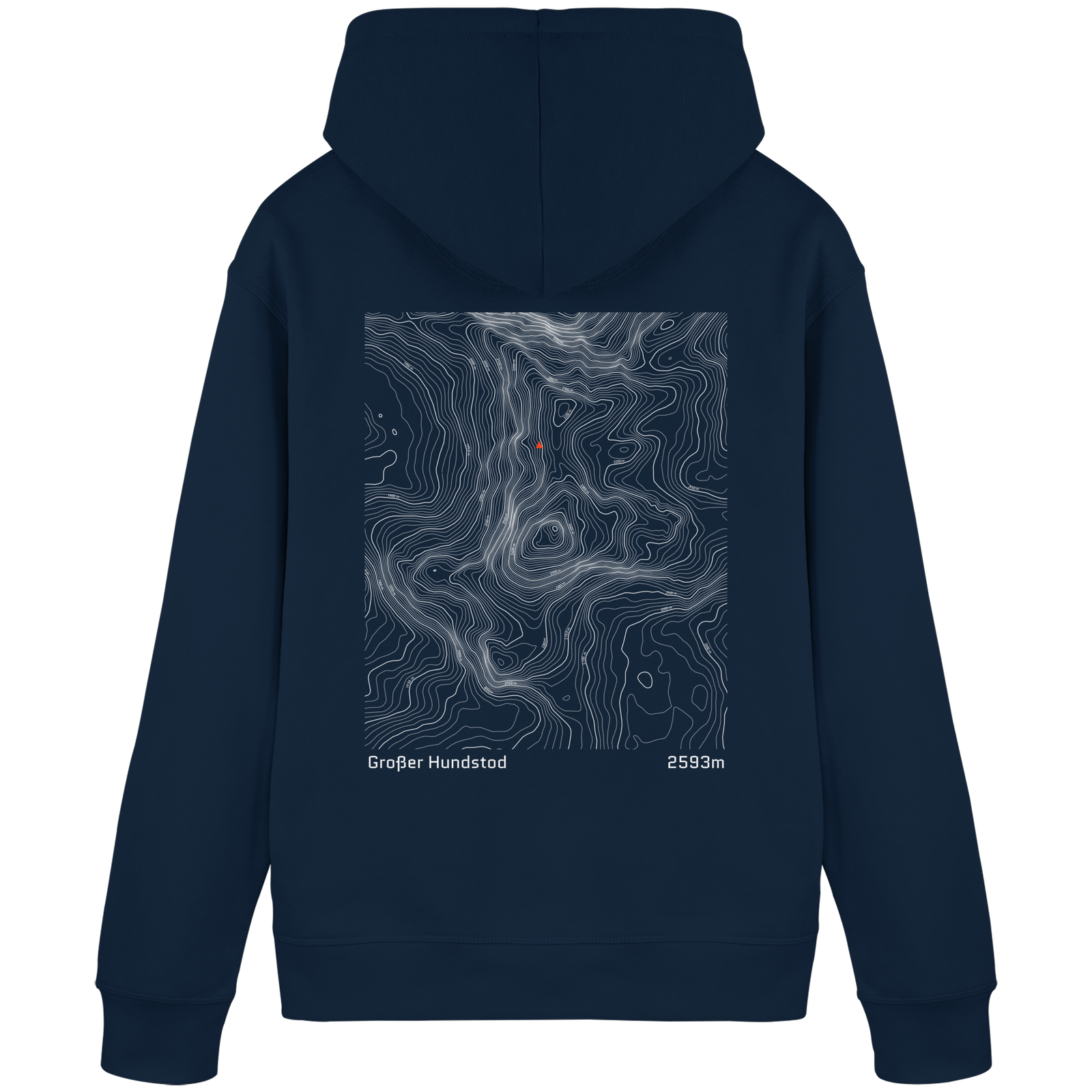 Großer Hundstod Höhenlinien Hoodie (Unisex)
