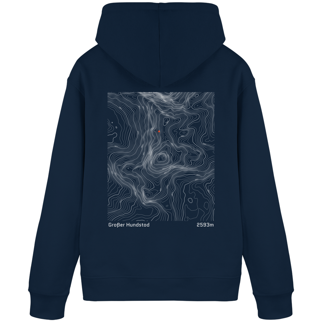 Großer Hundstod Höhenlinien Hoodie (Unisex)