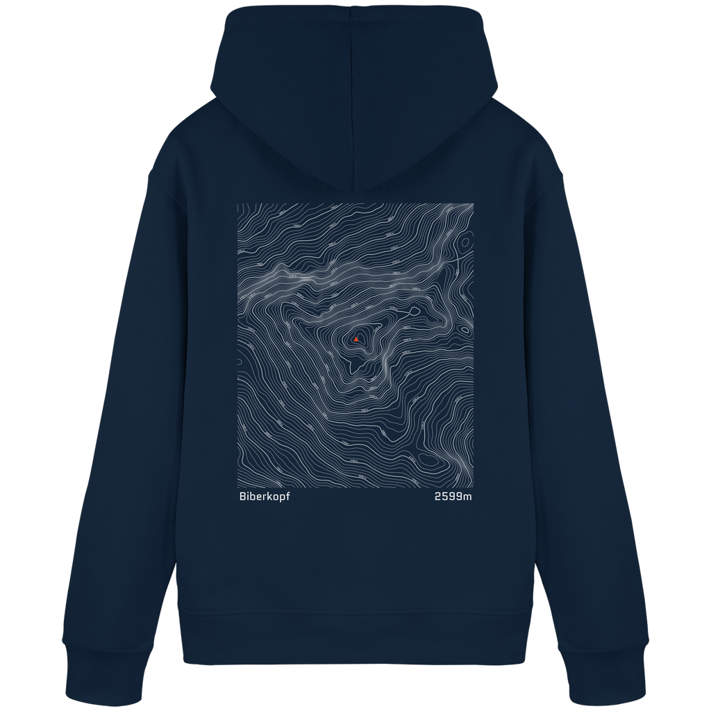 Biberkopf Höhenlinien Hoodie (Unisex)
