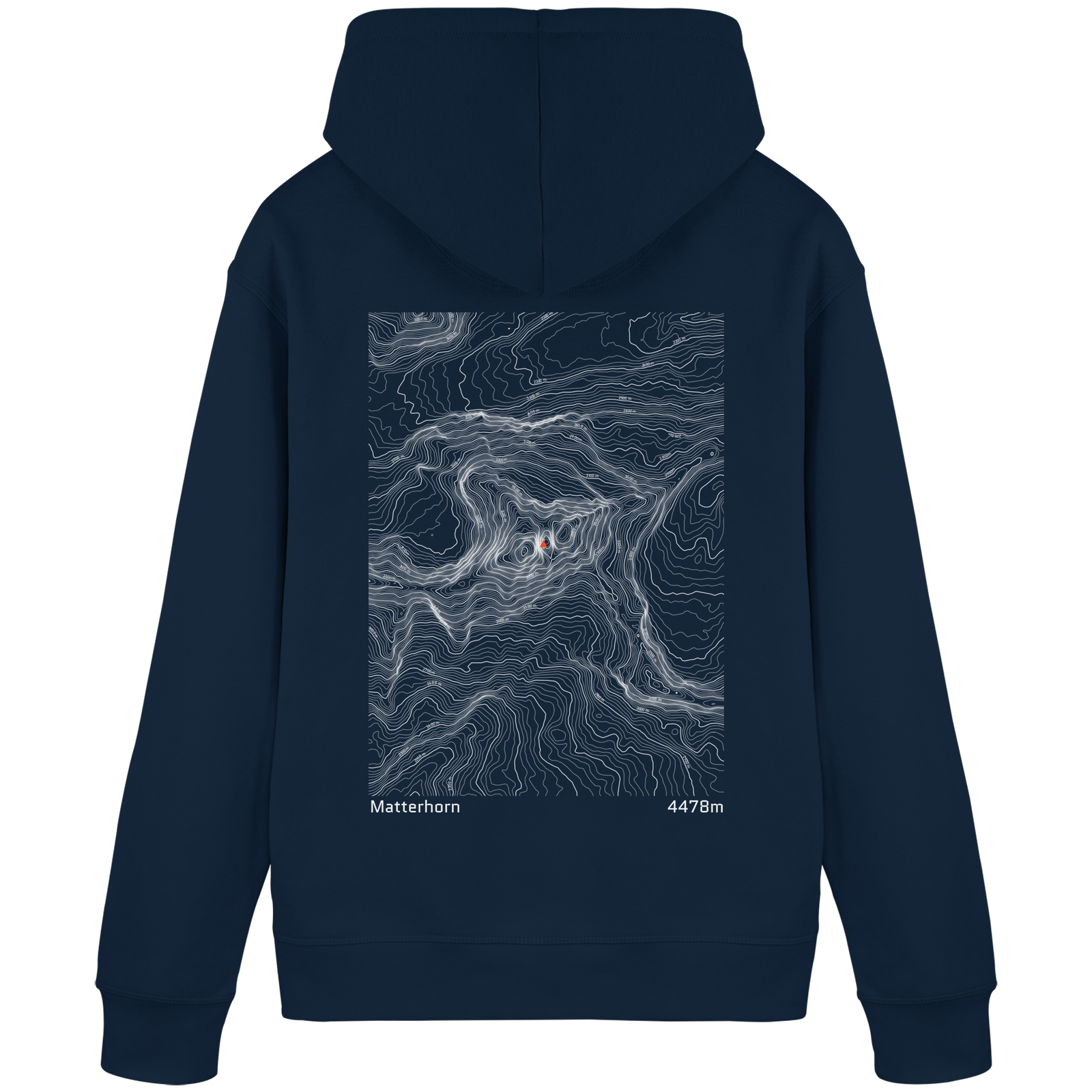 Matterhorn Höhenlinien Hoodie (Unisex)