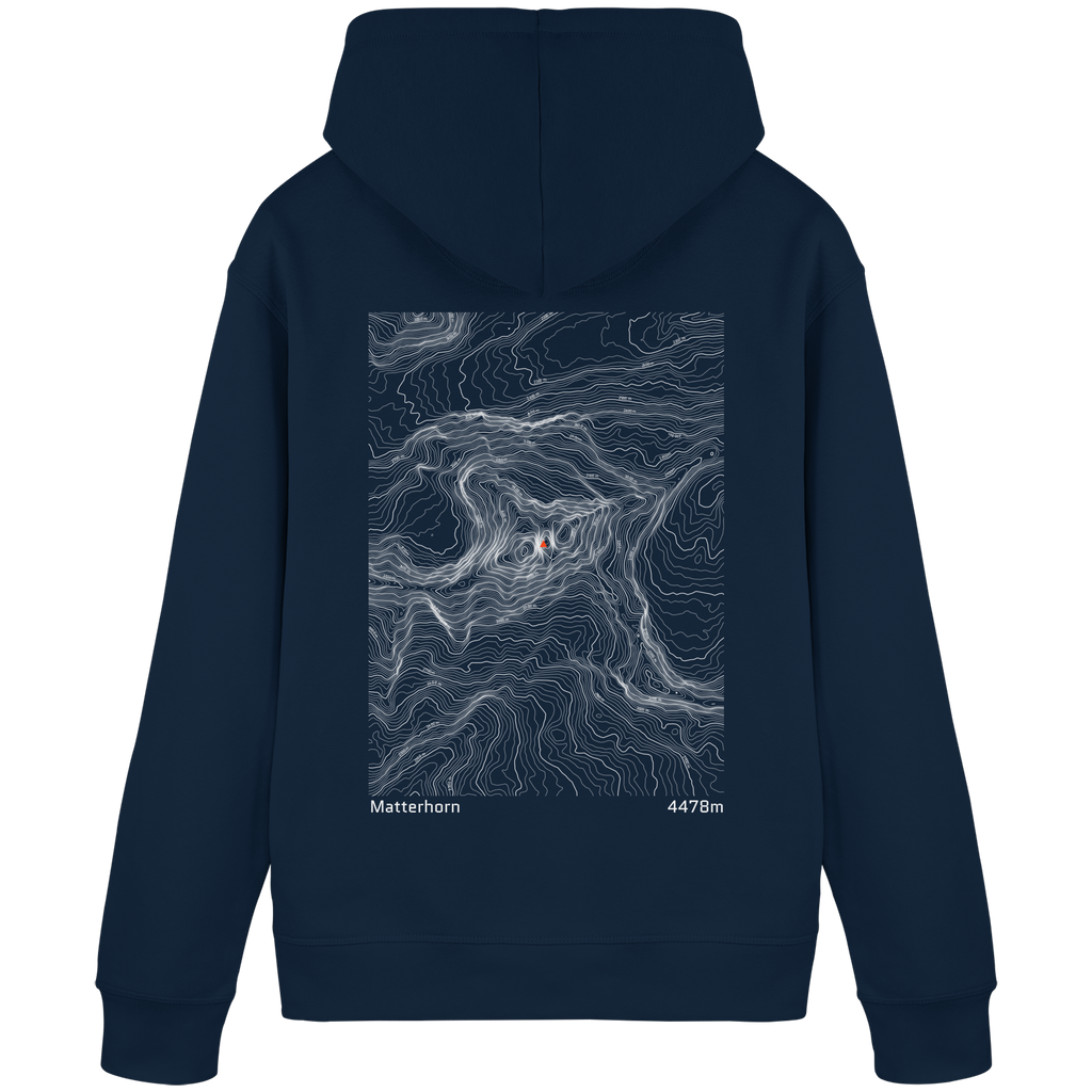 Matterhorn Höhenlinien Hoodie (Unisex)