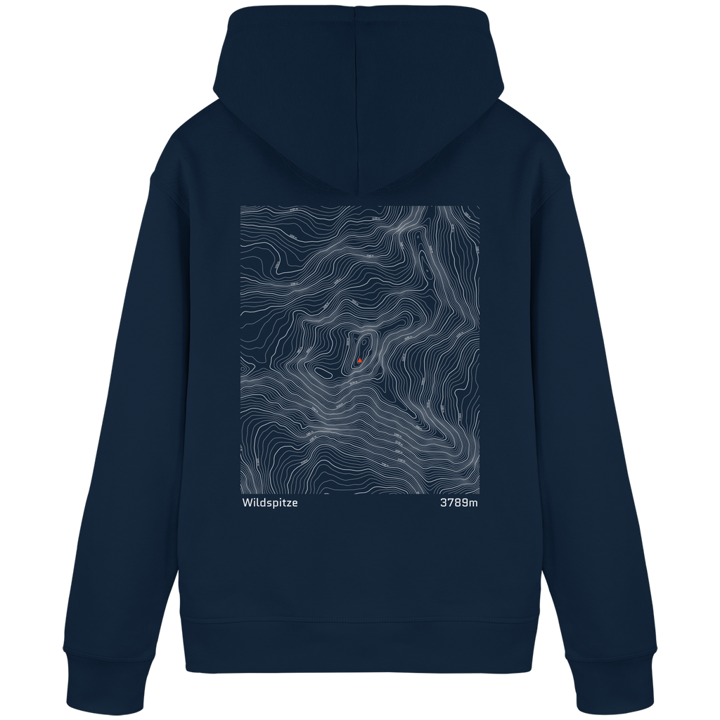 Wildspitze Höhenlinien Hoodie (Unisex)